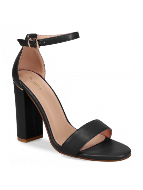 MIGATO Black high heel women's sandals