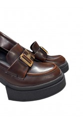 Migato (Gai Mattiolo) Brown loafers with buckle