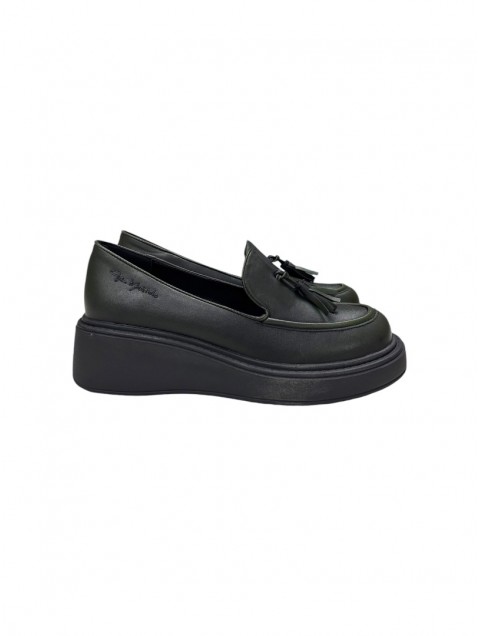 Migato (Gai Mattiolo) Green moccasins with fringes Migato (Gai Mattiolo) Green moccasins with fringes