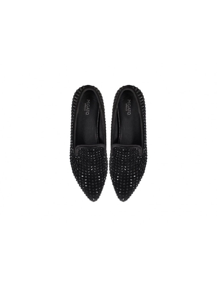 MIGATO Μαύρο Βελούδινο Loafer