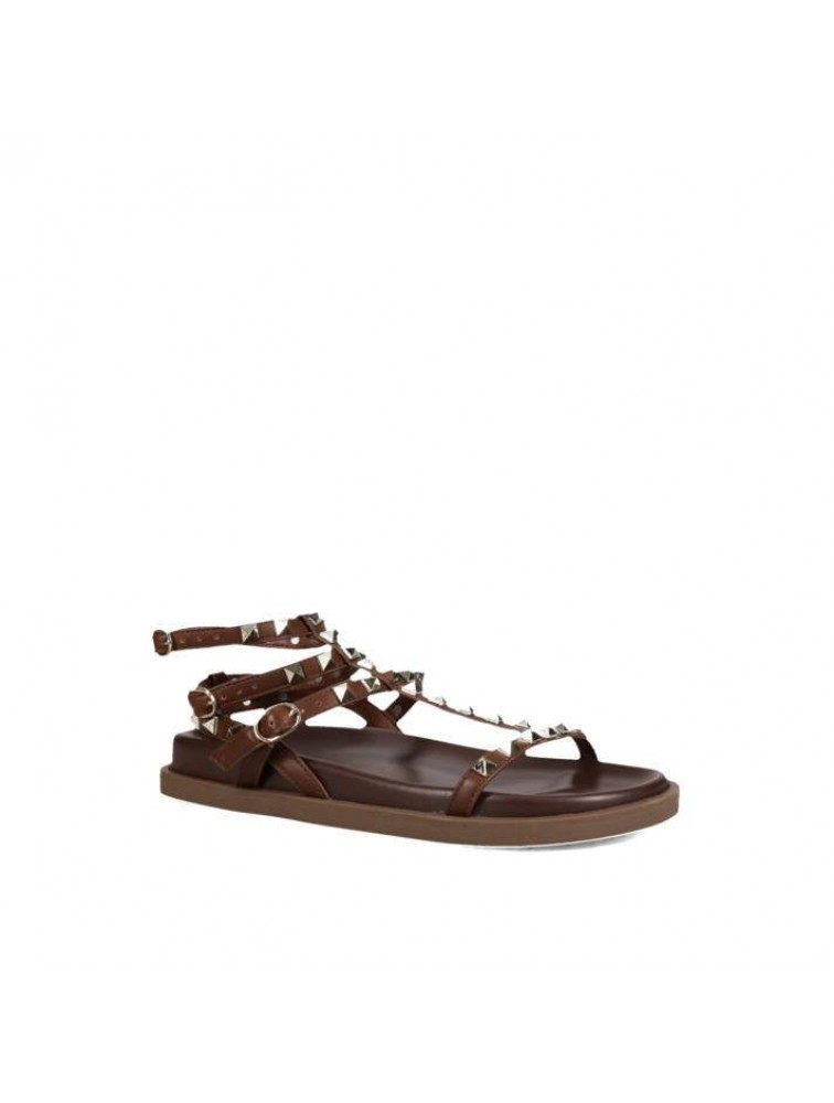MIGATO Brown Footbed Sandal with Studs