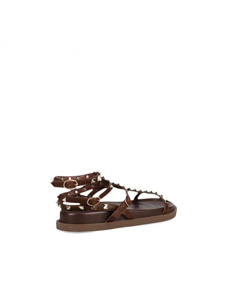 MIGATO Brown Footbed Sandal with Studs