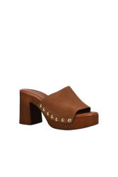 MIGATO Καφέ Δερμάτινα Mules