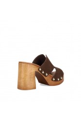 MIGATO Καφέ Δερμάτινα Mules