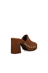 MIGATO Καφέ Δερμάτινα Mules