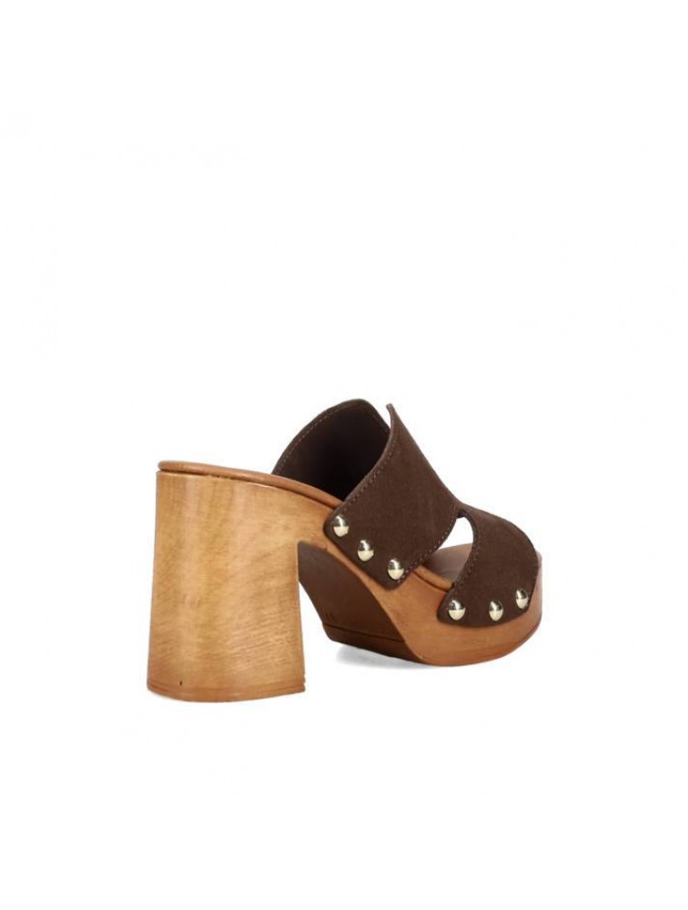 MIGATO Καφέ Δερμάτινα Mules