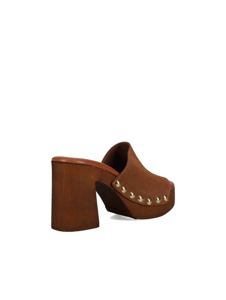 MIGATO Καφέ Δερμάτινα Mules