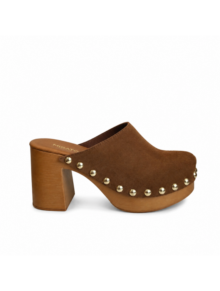 MIGATO Καφέ Δερμάτινα Mules Clogs