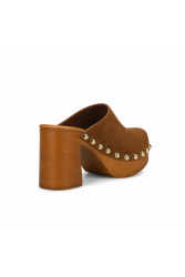 MIGATO Καφέ Δερμάτινα Mules Clogs