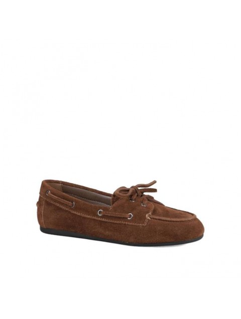 MIGATO Καφέ Δερμάτινα Δετά Loafers