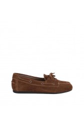MIGATO Καφέ Δερμάτινα Δετά Loafers