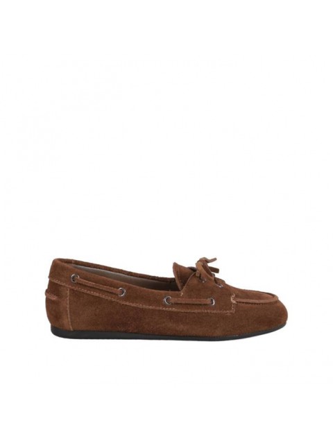 MIGATO Καφέ Δερμάτινα Δετά Loafers