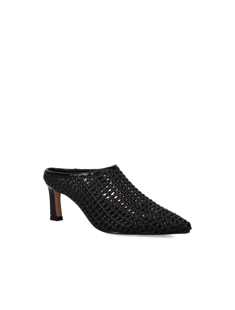 MIGATO Μαύρo Πλεκτό Mule