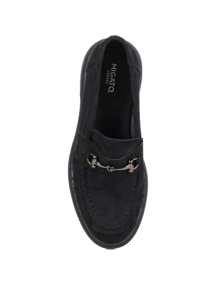 MIGATO Μαύρα Σουέντ Loafers