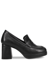 MIGATO Μαύρο loafer με τακούνι
