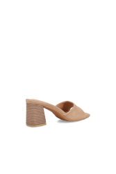 MIGATO Μπεζ Γυναικεία Σουέντ Mules