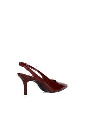 MIGATO Burgundy Patent Leather Slingback Pumps