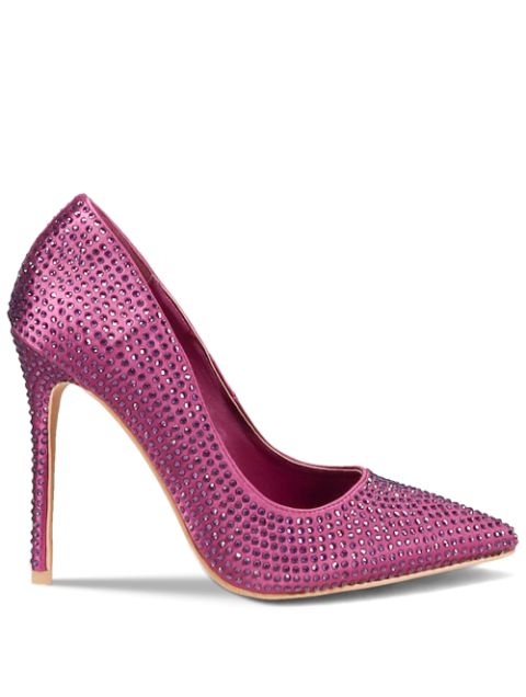 MIGATO Purple women's heel with rhinestones MIGATO Purple women's heel with rhinestones