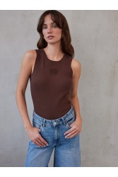 MIX AND MATCH Ashley Tank Top Brown