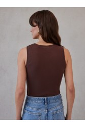 MIX AND MATCH Ashley Tank Top Brown