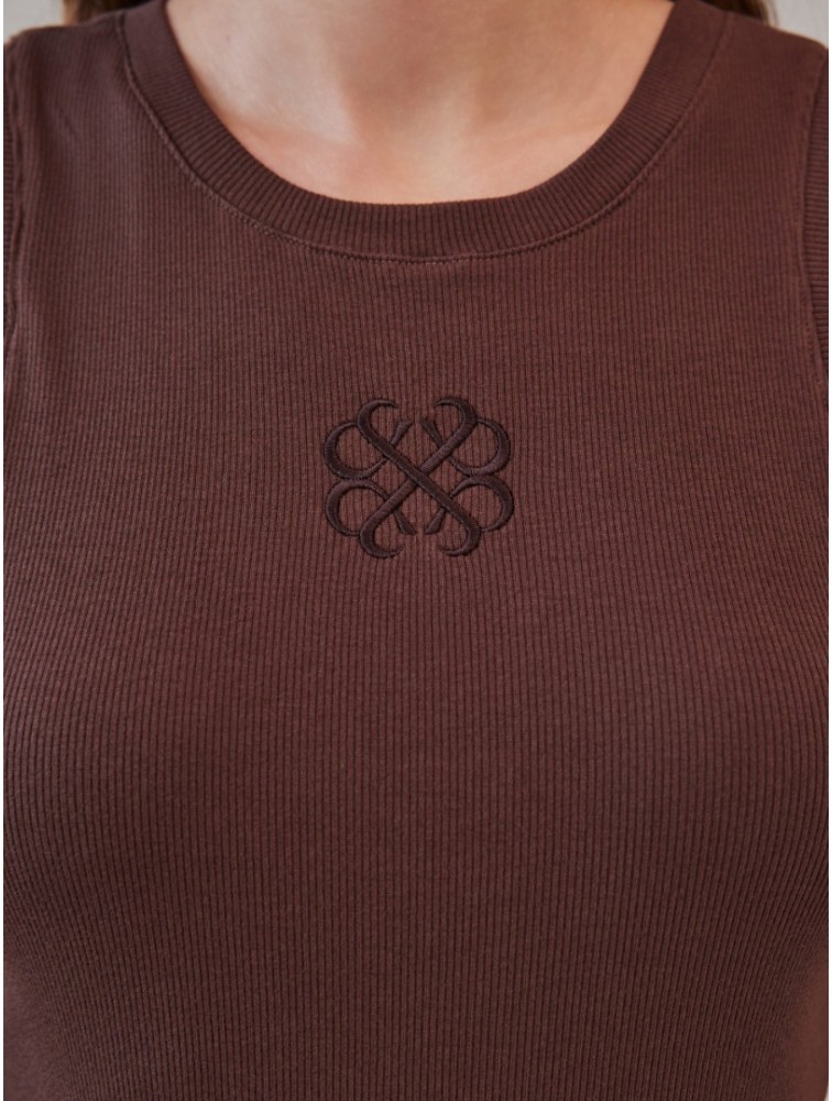 MIX AND MATCH Ashley Tank Top Brown
