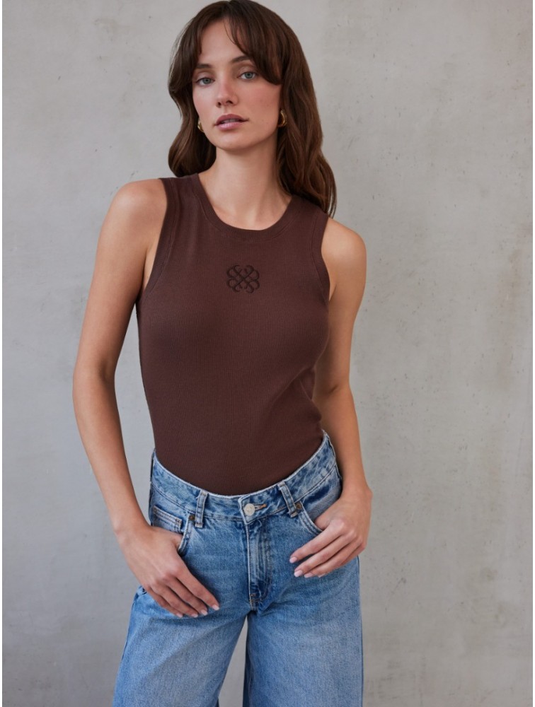MIX AND MATCH Ashley Tank Top Brown
