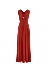 MIX AND MATCH Beatrice Polymorphic Dress Terracotta Τερρακότα Πολυμορφικό Μάξι Φόρεμα