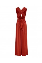 MIX AND MATCH Beatrice Polymorphic Dress Terracotta Τερρακότα Πολυμορφικό Μάξι Φόρεμα