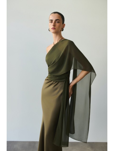 MIX AND MATCH Danai Polymorphic Dress Khaki Χακί Πολυμορφικό Φόρεμα
