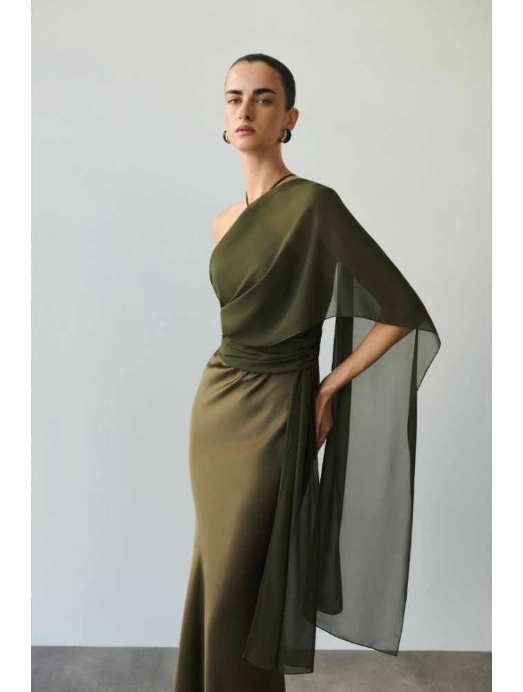MIX AND MATCH Danai Polymorphic Dress Khaki Χακί Πολυμορφικί Φόρεμα