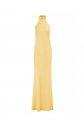 MIX AND MATCH Kyma Dress Butteryellow Κίτρινο Μάξι Σατέν Φόρεμα