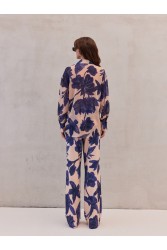 MIX AND MATCH Lydia Shirt Indigo Blossom Blue Floral Shirt
