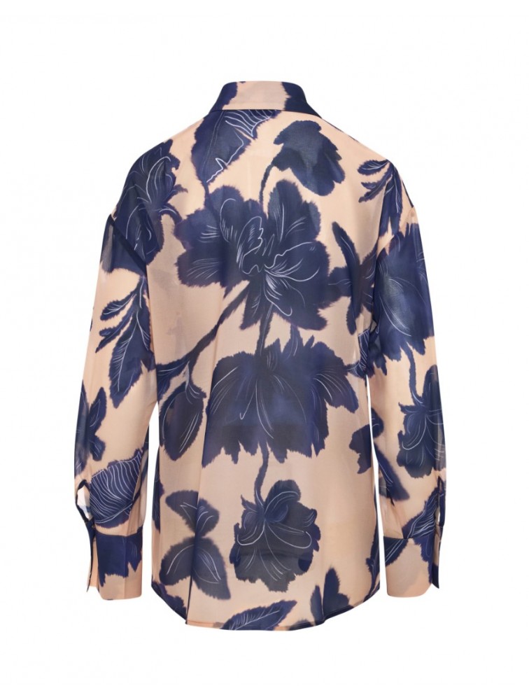 MIX AND MATCH Lydia Shirt Indigo Blossom Blue Floral Shirt