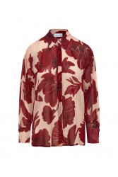MIX AND MATCH Lydia Shirt Ruby Blossom Red Floral Shirt