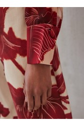 MIX AND MATCH Lydia Shirt Ruby Blossom Red Floral Shirt