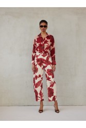 MIX AND MATCH Lydia Shirt Ruby Blossom Red Floral Shirt