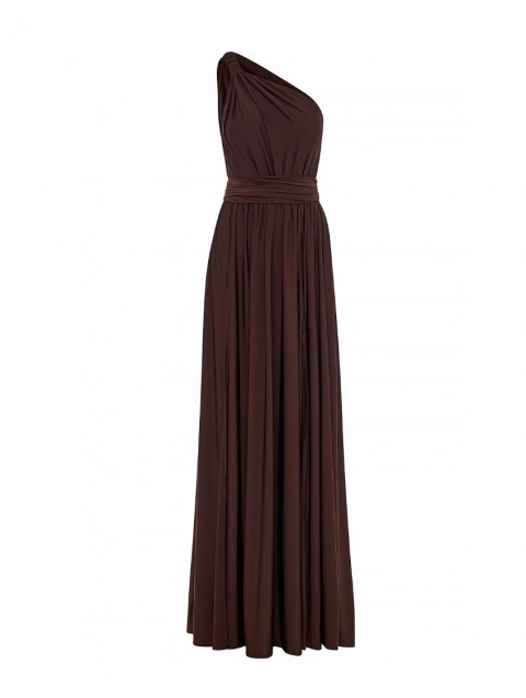 MIX AND MATCH Margot Dress Royal Brown Καφέ Φόρεμα