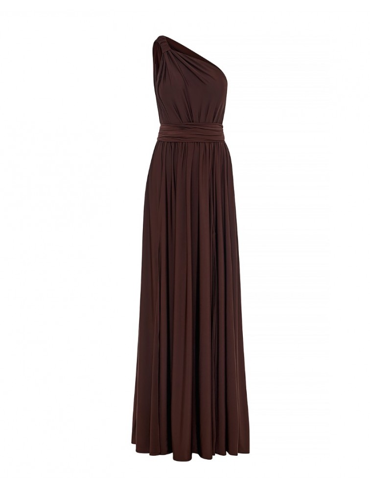 MIX AND MATCH Margot Dress Royal Brown Καφέ Φόρεμα