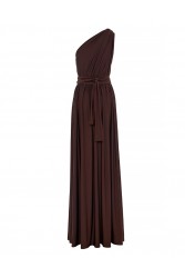 MIX AND MATCH Margot Dress Royal Brown Καφέ Φόρεμα