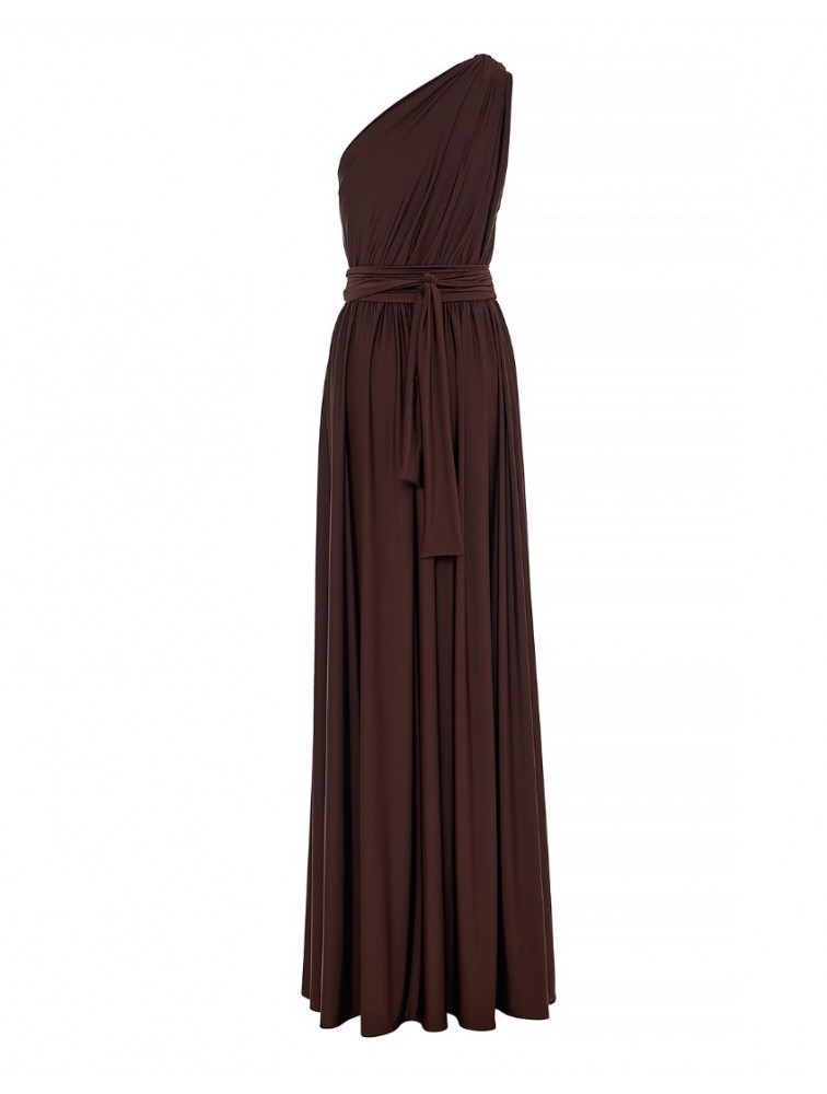 MIX AND MATCH Margot Dress Royal Brown Καφέ Φόρεμα