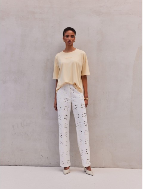 MIX AND MATCH Mia T-shirt Butteryellow Μπεζ T-shirt