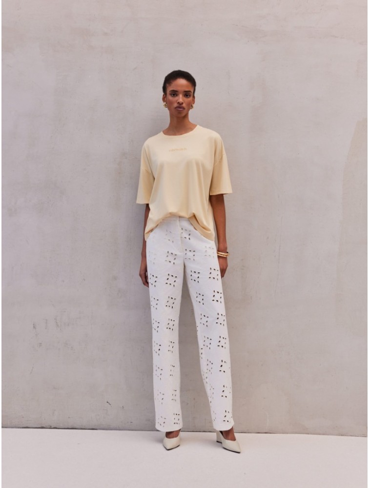 MIX AND MATCH Mia T-shirt Butteryellow Μπεζ T-shirt
