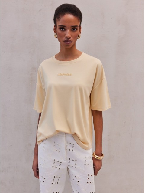 MIX AND MATCH Mia T-shirt Butteryellow Μπεζ T-shirt