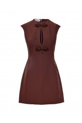 MIX AND MATCH Monica Mini Dress Cinnamon Brown Καφέ Μίνι Φόρεμα