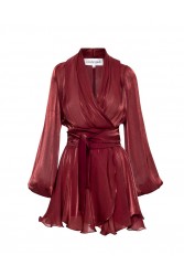 MIX AND MATCH Savina Bordeaux Dress Μπορντώ Φόρεμα