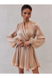 MIX AND MATCH Savina Champagne Μπεζ Φόρεμα