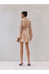 MIX AND MATCH Savina Champagne Μπεζ Φόρεμα