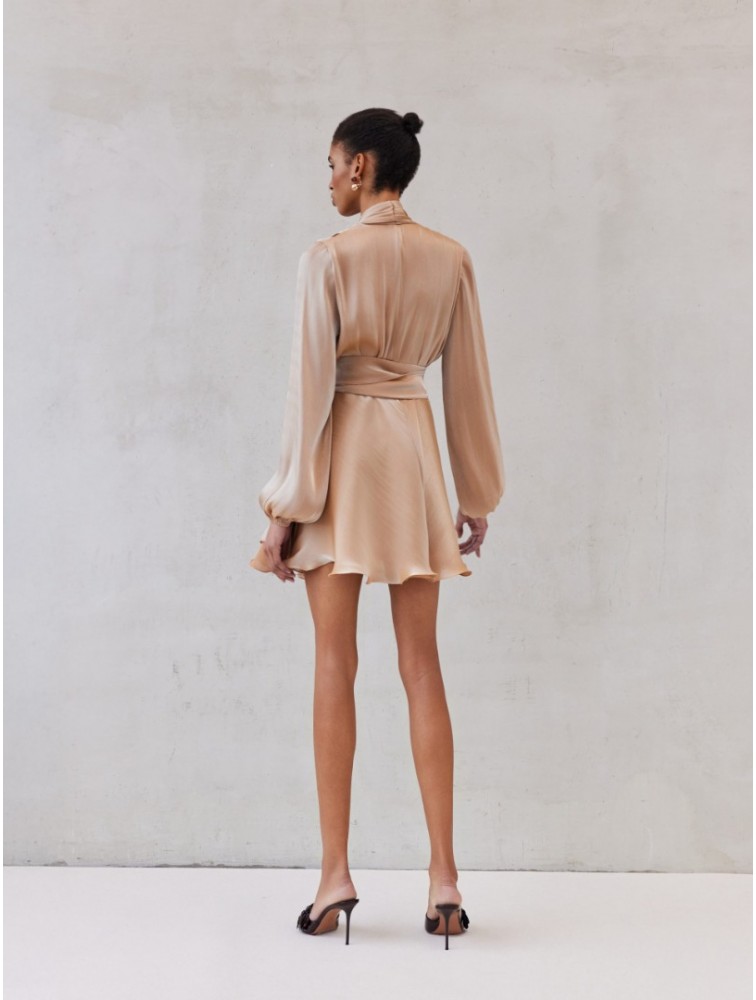 MIX AND MATCH Savina Champagne Μπεζ Φόρεμα