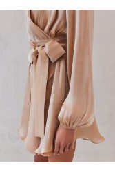 MIX AND MATCH Savina Champagne Μπεζ Φόρεμα