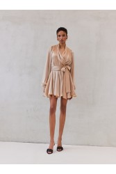 MIX AND MATCH Savina Champagne Μπεζ Φόρεμα